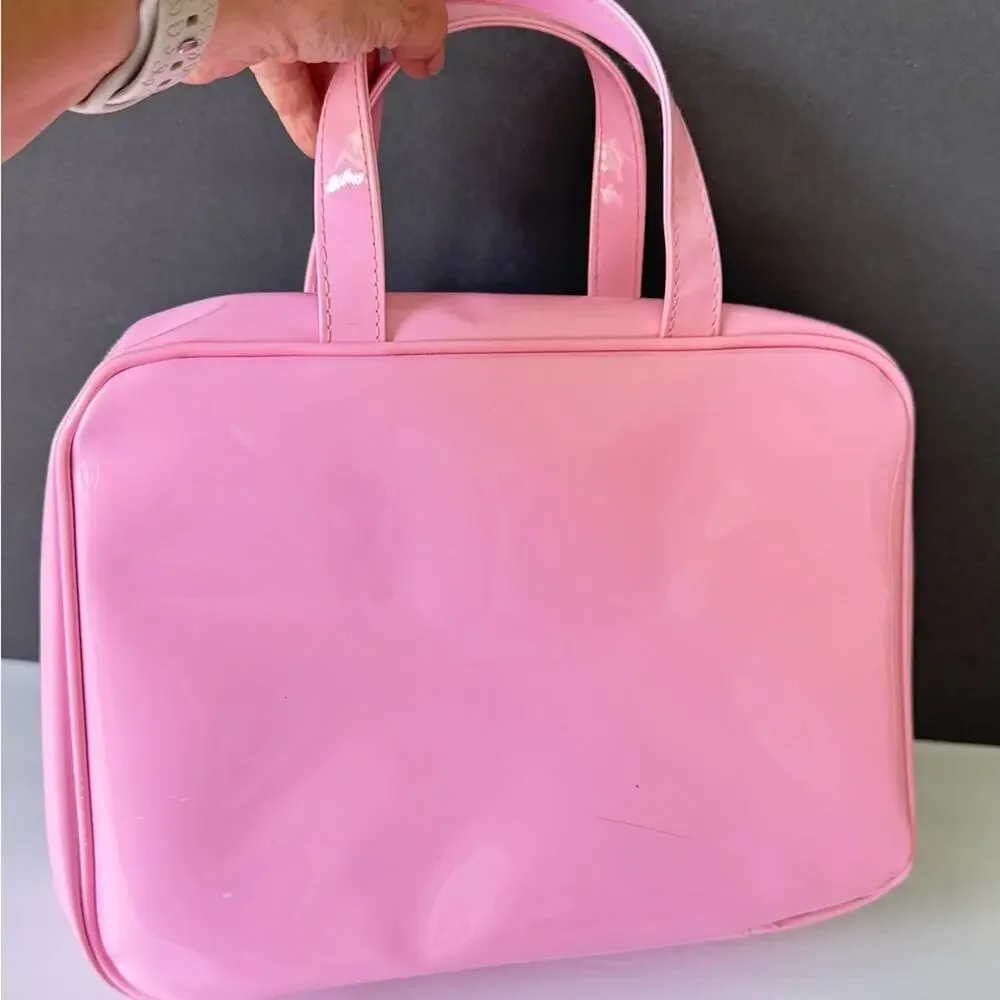 Pink Travel Organizer Case Embellished with Handles Women's Bag
